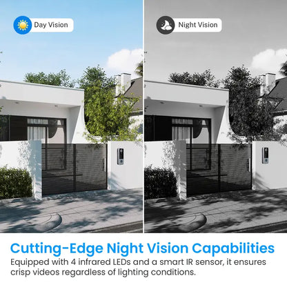 GuardianBell Pro AI Night Vision Doorbell HD Video