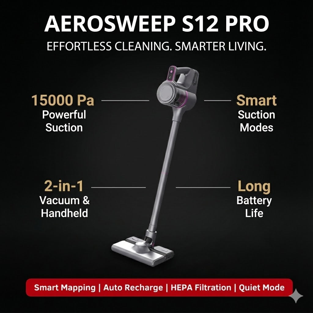 AeroSweep S12 Pro – Ultra-Light Cordless Vacuum