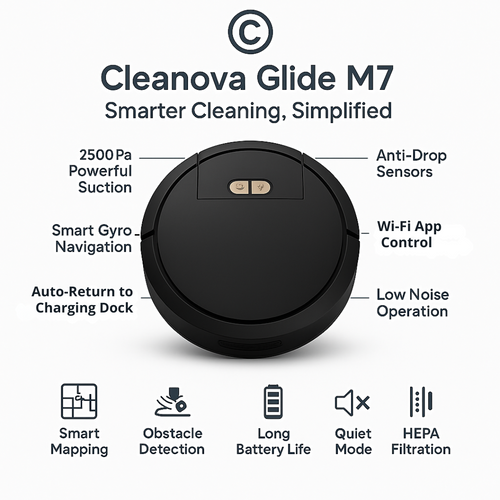 Cleanova Glide M7 – Smart Robot Vacuum