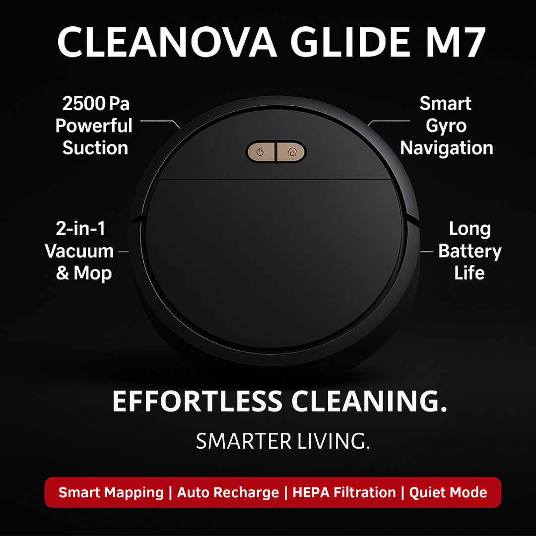 Cleanova Glide M7 – Smart Robot Vacuum