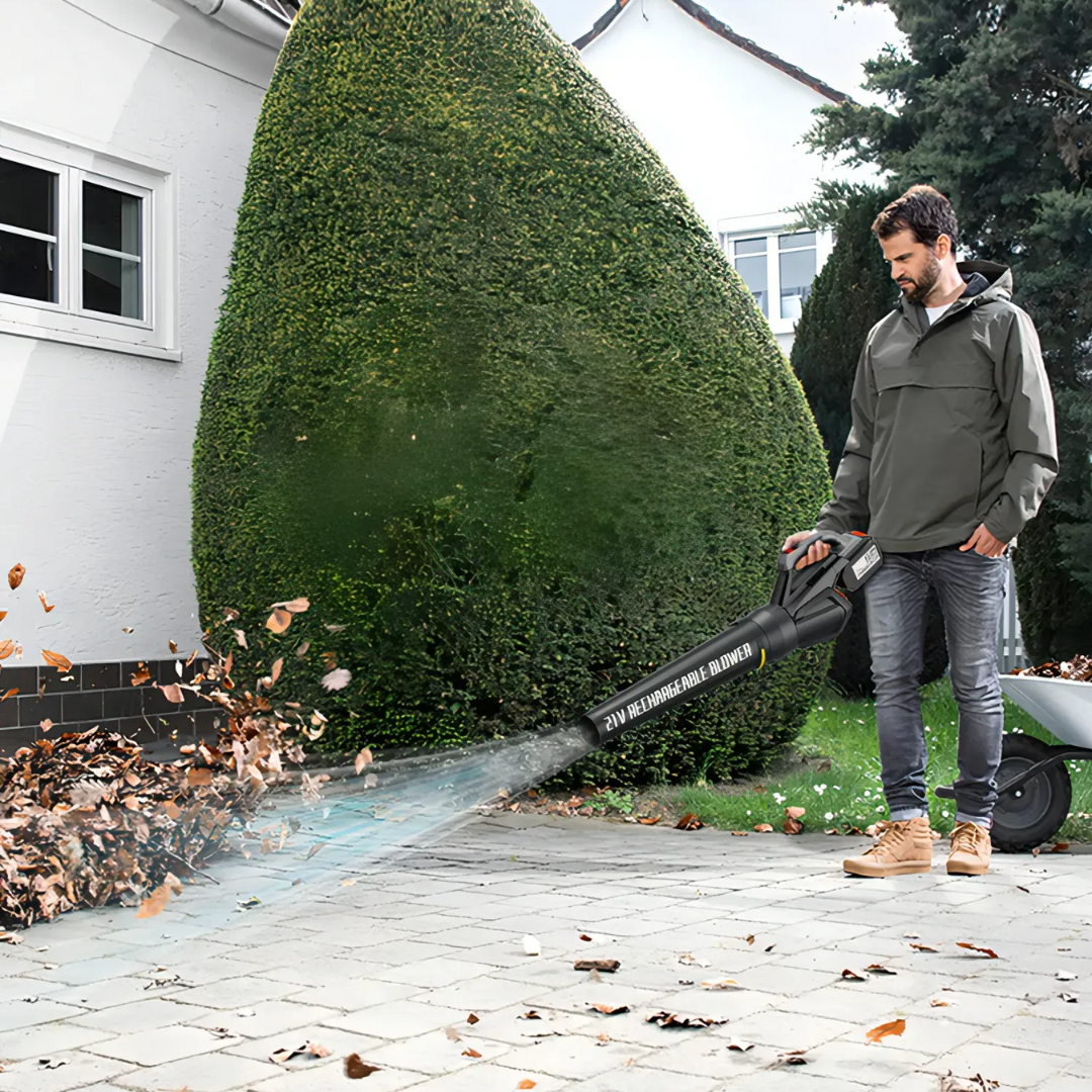 LeafMaster Pro 21V Cordless Blower – Compact & Powerful Garden Cleaning Tool