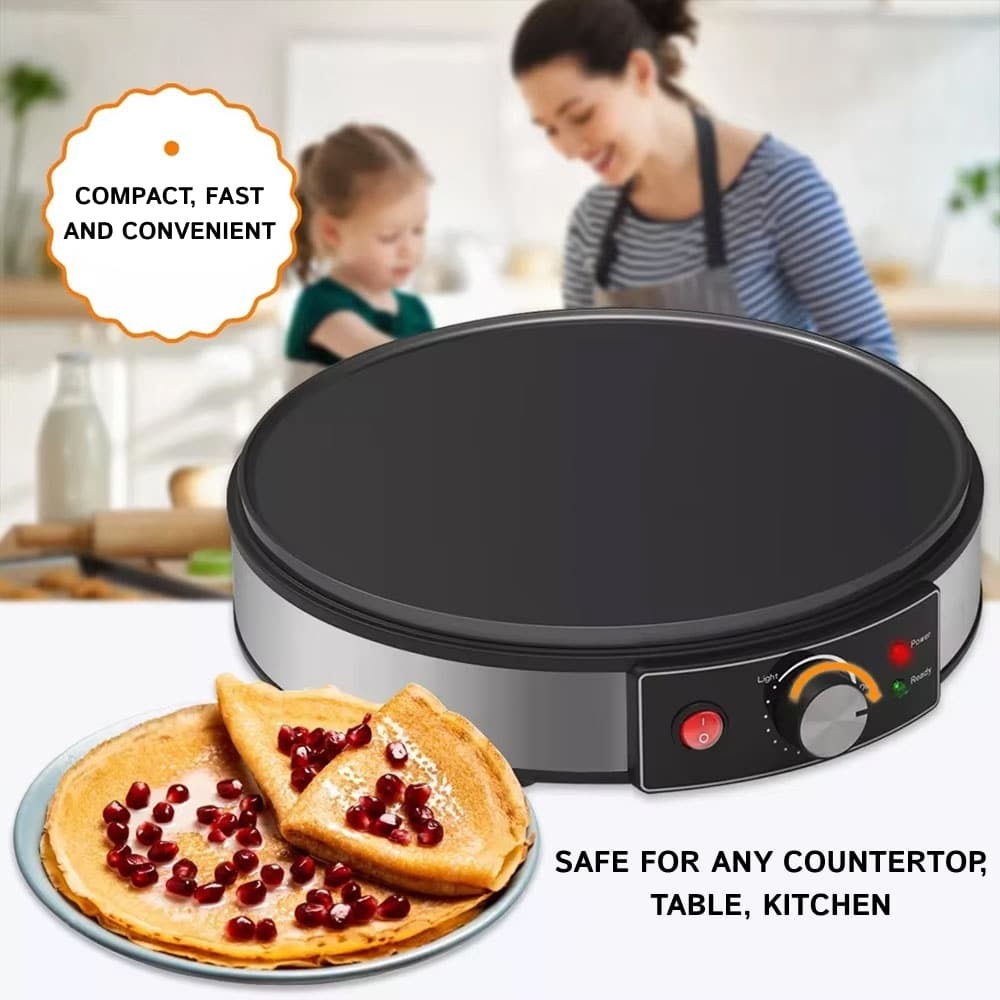GlideCrêpe Pro – Premium Non-Stick Electric Crepe Maker
